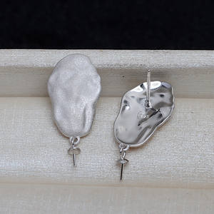 S925 <b>Silver</b> Baroque <b>Earrings</b> with Female Jade Embryo Hair 9-17 Deformed Beads <b>Pearl</b> Jewelry DIY Accessories-4116 - Product Image 4