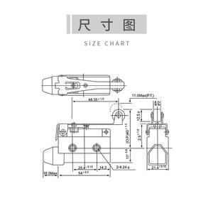 Micro-interrupteur électrique CNTD Changde CZ-7121, résistant à l'eau, à réinitialisation automatique, avec rouleau, circuit SPDT, poignée longue - Product Image 1