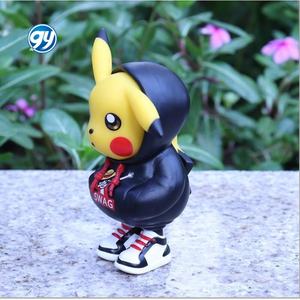 <strong>Pokemoned</strong> Pikachu Streetwear <strong>Hoodie</strong> Chibi Figure Model Collectible Boxed Plastic Crafts - Product Image 3