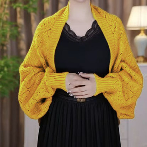 Chales de punto acrílico ligeros y largos para mujer, diseño hueco, color liso, tipo poncho, venta al por mayor para verano - Product Image 6