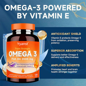 Capsules d'huile de poisson oméga-3 triple force pour adultes, OEM/ODM, avec vitamine E, pour la fonction cognitive, la flexibilité articulaire, naturelles et faibles en gras - Product Image 6