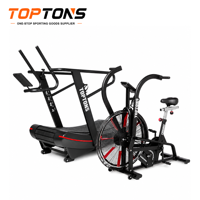 TOPTONS Appareil combiné cardio-training magnétique à résistance à air et à vent, vélo de fitness et simulateur de ski, personnalisable, certifié CE, OEM
