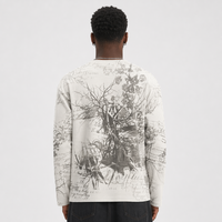 Fabricant ODM – T-shirt thermique gaufré AOP à manches longues pour homme, impression DTG intégrale, coupe oversize, style vintage décontracté, classique gothique