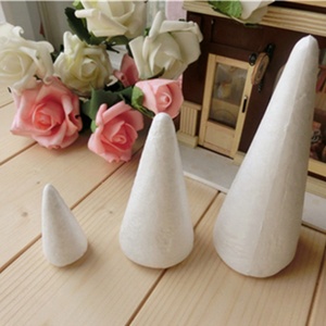 Styrofoam cones with different sizes for DIY home decoration