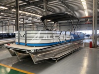 Bateau ponton de plaisance en aluminium à grande vitesse pour 17/19/21/23 pieds, idéal pour le tourisme et les loisirs familiaux, à vendre