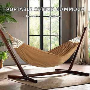 सबसे अच्छा विकल्प उत्पाद हल्के डबल हैममॉक पोर्टेबल कपास नायलॉन कैनवास और सफेद में गर्म बिक्री - Product Image 3