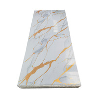 Panel de Pared de PVC con Diseño Floral Grande, Efecto Mármol Moderno y Acabado Brillante |   Marmolado Blanco Impermeable y Resistente al Fuego para Hoteles, KTV y Villas
