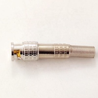 Câble coaxial RG59 de haute qualité pour antenne CCTV 75 ohms, connecteur coaxial RF BNC mâle à sertir en alliage de zinc