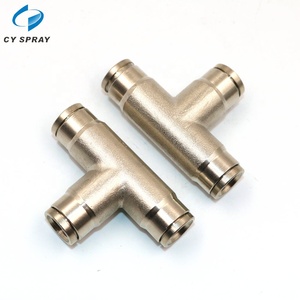 Đầu Nối Chữ T Vòi Phun Áp Lực Cao 3/8 Inch Đầu Nối Ống Nước <span class=keywords><strong>PE</strong></span> Vòi Phun Để Làm Mát Hệ Thống Phun Sương - Product Image 1