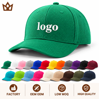 Casquette de baseball structurée à 6 panneaux avec logo personnalisé, couleur unie, broderie 3D, visière incurvée, vente en gros, OEM, ODM, marque privée, en stock