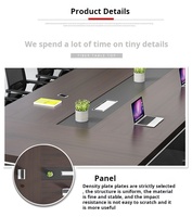 Table de conférence extensible en bois sur mesure, moderne et luxueuse, pour hôtels, écoles, bureaux à domicile, hôpitaux