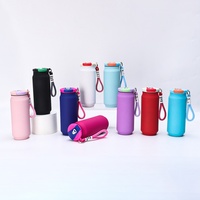 Bouteille isotherme portable en acier inoxydable 304 à double paroi de 500 ml (17 oz) avec logo personnalisé, pour café, eau ou soda, avec corde