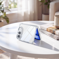 Coque antichoc à quatre coins pour iPhone Duo Fold, avec un aspect transparent et un charnière lisse anti-casse pour une utilisation quotidienne du téléphone