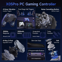 Manette de jeu EasySMXX05pro trois modes, joystick sans fil 2.4G à effet Hall, déclencheur à deux niveaux, programmation de macros, batterie longue durée, silencieuse