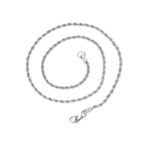 Collier Chaîne Torsadée pour Hommes <span class=keywords><strong>en</strong></span> Acier Inoxydable 316L Plaqué <span class=keywords><strong>Argent</strong></span> et Or, 3mm, Vente <span class=keywords><strong>en</strong></span> Gros, Idéal Anniversaire - Product Image 2