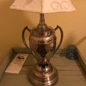 <b>Silver</b> Urn Table <b>Lamp</b> Traditional Design Metal Base Indoor Home Decor Living Room Accent Light - Product Image 1