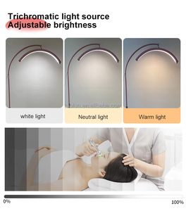 TUOlUN 28-Inch Adjustable Height <strong>Pink</strong> Aluminum <strong>Floor</strong> Standing LED Beauty <strong>Lamp</strong> with High CRI 90 for Lash &amp; Facial Salons - Product Image 5
