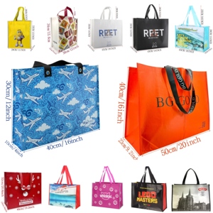 Sacs de courses écologiques en non-tissé avec poignées en sangle PP et <span class=keywords><strong>lettres</strong></span> de logo personnalisées en gros - Product Image 4
