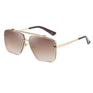 Lunettes de soleil carrées surdimensionnées personnalisées, monture en métal noir sans monture, protection UV400, lunettes tendance pour femmes, style Instagram - Product Image 2