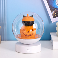 Projecteur de lumière RVB 3D rechargeable en forme de tête de citrouille pour enfants, idéal pour Halloween