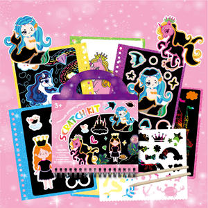 4-6 giocattoli di <span class=keywords><strong>compleanno</strong></span> per bambini divertenti attività di arte magica fornisce regali di arte della carta arcobaleno graffiare i regali delle ragazze dell'artigianato di arte - Product Image 1