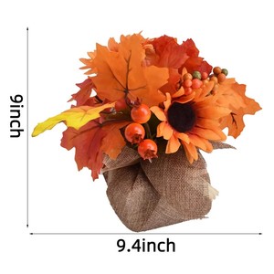 Wholesale Assorted Fall Colored Artificial Maple Leaves Simulation Fake Flower Pack for Wedding Party Event Home Tabletop Decor - Product Image 6