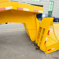 Semirremolque de plataforma baja de acero plegable con cuello de cisne desmontable, de alta resistencia, con capacidad máxima de carga de 120T para transporte de carga sobredimensionada