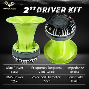 Guía de Onda Tipo Bocina Vander Audio de 2 Pulgadas de <span class=keywords><strong>Salida</strong></span> GREEN CR para Drivers de Compresión Atornillables - Guía para Driver con Acabado Cromado Verde Resistente a UV - Product Image 2