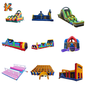 Tema de payaso de circo Kiddohop, carrera de obstáculos inflable, fiesta, Carnaval, escalada, túneles de pared, toboganes emergentes para entretenimiento infantil - Product Image 5