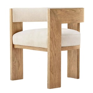 Fauteuil rétro en bois massif de style RH américain, chaise de restaurant et de café