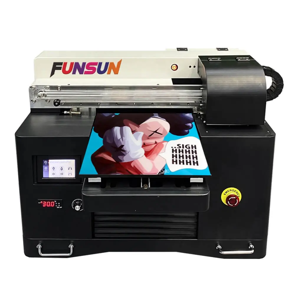 Máquina uv impressora, impressora digital uv tamanho a3 para caixa de telefone madeira garrafa acrílica