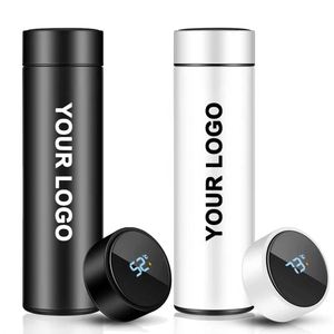 Custom Logo Printed Led Temperature Display Water Bottle Stainless Steel for Promotion Corporate Activity Business Gift - Product Image 1