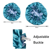 Personnalisé Double Couche Réversible Cheveux Soie Bonnets Maman Et Moi Ensemble Bonnets Satin Bébé Bonnet pour Femmes