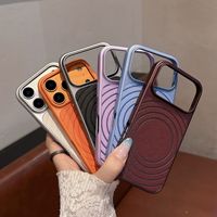 Coque de téléphone magnétique à texture ondulée pour iPhone 18 17 Pro 16 Pro Max 15 14 13, antichoc et anti-traces de doigts
