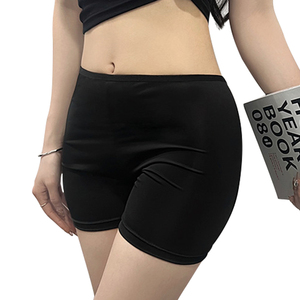 Pantalon de sécurité taille haute en soie glacée, coupe plate, 3 points, grande taille, leggings grande taille, pantalon de sécurité anti-usure - Product Image 5