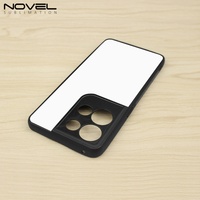 Coques de téléphone personnalisées en silicone TPU 2D vierges pour sublimation, étanches, antichoc, ajustement parfait à 100 %, noires, pour Oppo Reno 12 7 5G