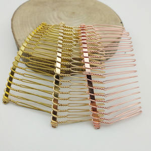 20 diş tel büküm peçe saç yan taraklar klip - Product Image 4