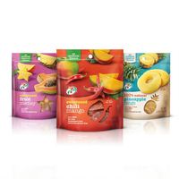 Vente en gros de pochette d'emballage en plastique pour snack mangue fruits secs logo personnalisé sac d'emballage alimentaire sec