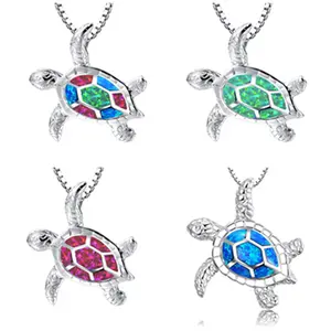 PUSHI jewelry prodotti più venduti 2023 negli stati uniti amazon opal jewelry collana blu reale collana con ciondolo animale set di collana tartaruga