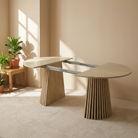 Table à manger en bois extensible de style italien moderne, assemblée, gain de place, pour petit appartement, salle à manger