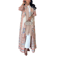 Lignes nieuwste hoogwaardige op maat gemaakte kleurrijke zachte ademende stoffen badjas Abaya met borduursels voor vrouwen, dagelijks gebruik en gebed.