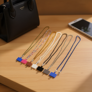 Catena per Borsa e Telefono 120cm in Cristallo, Doppio Uso per Borsetta e Smartphone - Product Image 2