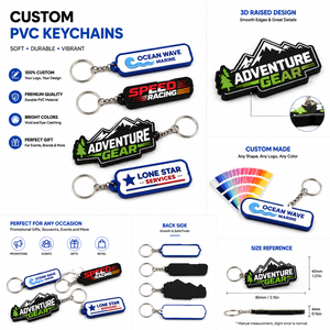 Vente en gros de porte-clés en silicone souple 2D, porte-clés en PVC 3D personnalisés, porte-clés en caoutchouc personnalisés en PVC en vrac - Product Image 6