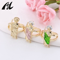 Nouvelle mode Christian San Judas Tadeo princesse coupe Zircon alliage 14K plaqué or chevalière pour hommes