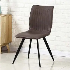 Chaise de salle à manger moderne de luxe en Faux cuir, pieds dorés, classique, italien, nordique, pour Restaurant