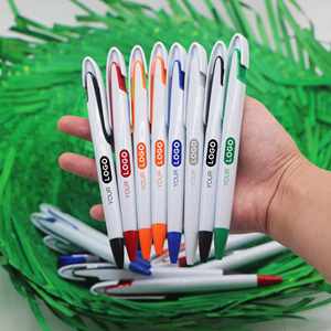 Custom Promotional Branded Plastic Print <b>Pens</b> Sublimation Blank <b>White</b> Stylo Ballpoint Full Color UV Logo Printing - Product Image 1