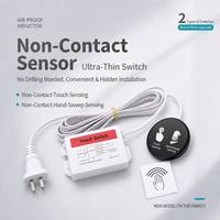 Interrupteur à capteur tactile intelligent 170~240V avec portée de détection de 1-5 cm et commande par geste de la main pour armoires et surfaces en verre