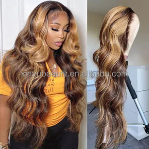 Perruques de <span class=keywords><strong>Cheveux</strong></span> Humains <span class=keywords><strong>Blond</strong></span> <span class=keywords><strong>Ombre</strong></span> Corps Vagues Perruque Brun Chocolat Perruques Humaines 1 Pièce <span class=keywords><strong>Cheveux</strong></span> Brésiliens <span class=keywords><strong>Long</strong></span> Foshan Xinyu 100% Naturel - Product Image 1