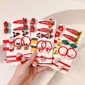 Jepit Rambut Natal BB Lucu Kartun Aksesoris Rambut Anak Natal Berbagai Gaya Jepit Rambut Ikat Rambut untuk Wanita dan Anak Perempuan - Product Image 1