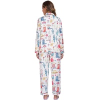 Livraison Gratuite – Nouveauté Été : Ensemble Pyjama 2 Pièces Bleu Imprimé avec Short, Col Revers et Boutons, Taille Élastique – Doux et Adorable